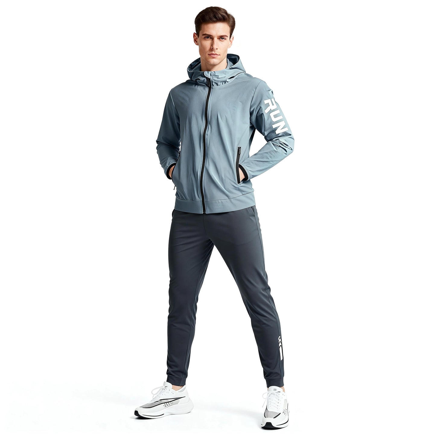 Men's Trendy Quick-Drying Fitness Suit Sports Running Clothing Breathable High-Elasticity Basketball Training Uniform