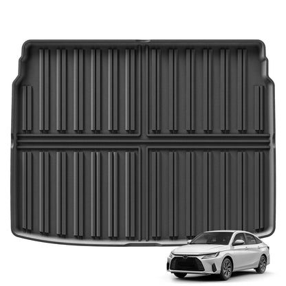 LUCKEASY Right Drive for Toyota Yaris (JP Version XP210 2WD) 2020- 2026 TPE 3D Car Floor Mats Trunk Pad Protective Accessories