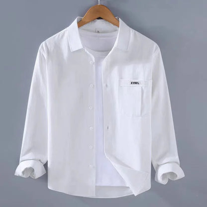 Retro Corduroy Long Sleeve Shirt Jacket Casual Men's Fashion Spring Autumn Loose Fit Youthful Trendy Button up Casual Shirt