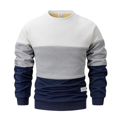 Autumn Winter Men's Crew Neck Pullover Casual Thicker Sweatshirt Long Sleeve Warm Slim Knitted Sweaters Streetwear Men Clothing