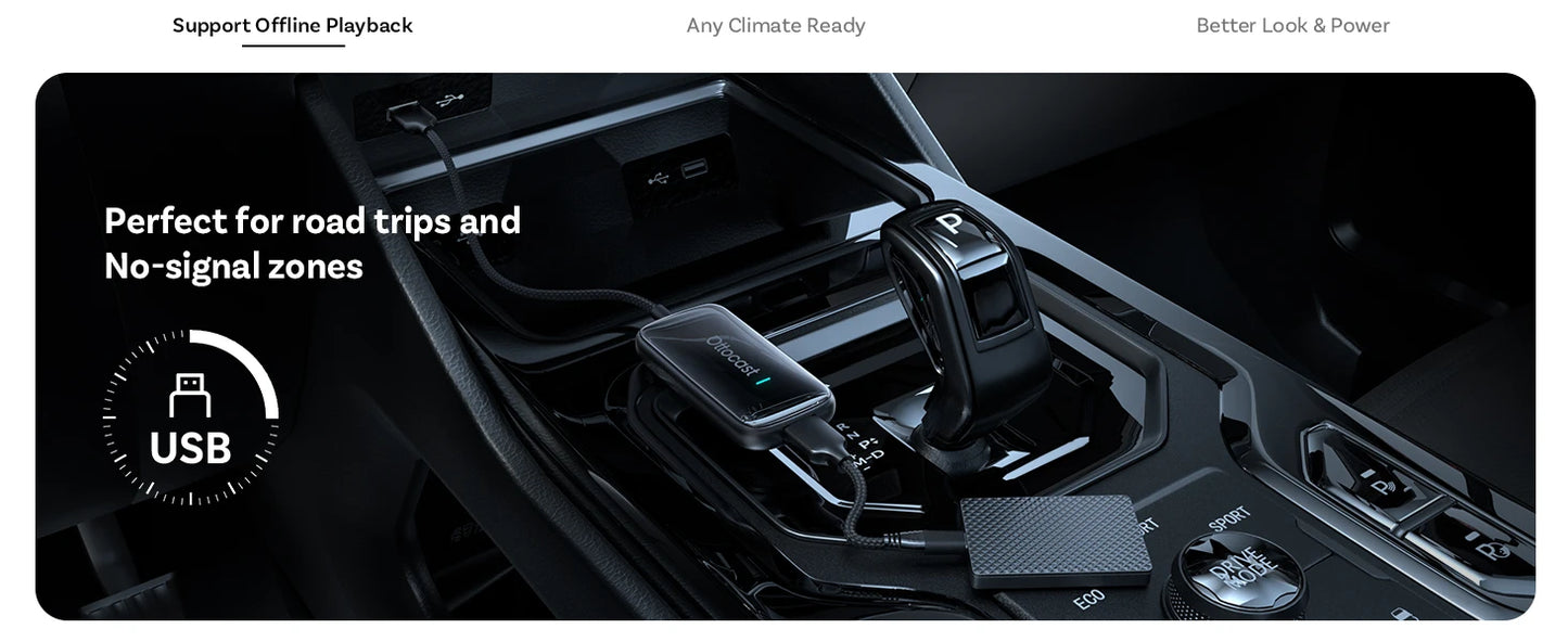 Ottocast Play2Video Ultra Mini Dot WiFi6 AI Box Carplay Adapter Android Auto Media Player YouTube Netflix Install Apps for Audi