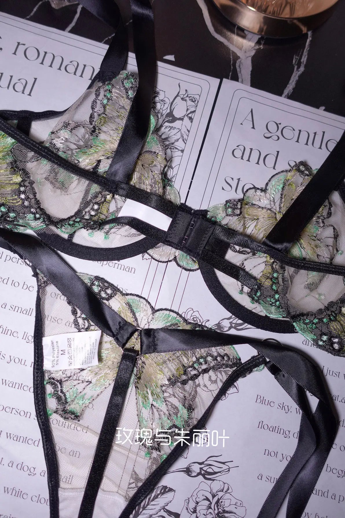 Ultra-Thin Sexy Lace Sheer Lingerie Set For Women French Butterfly Embroidery Push Up Bra Soft Underwire Support Date Night Wear