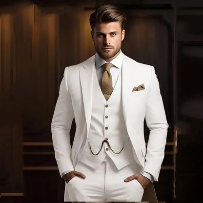 High Quality Black Men's wedding Suits Smart Cusual 3 Piece Custom Slim Fit Male Blazer Wedding Groom Tuxedos Costume Homme