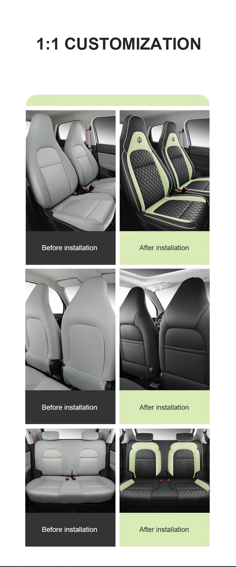 Car Seat Cover Specific Customize for Leapmotor T03 Full Covered with Front and Rear Full Complete Set