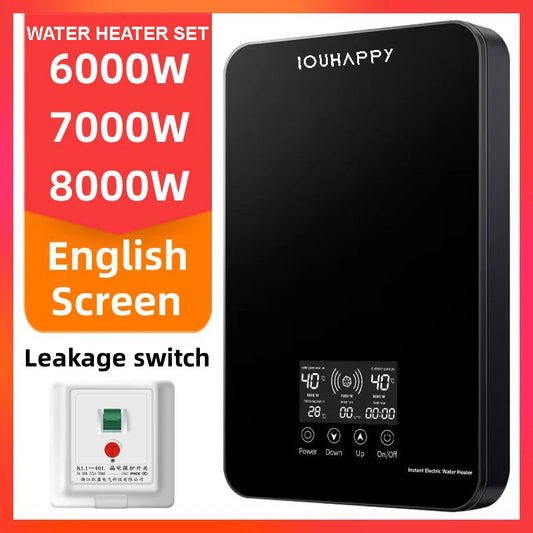 English Version Instant Heating Electric Water Heater Apartment Shower Hot Water Hotel Bathroom Bath Equipment Household Hot