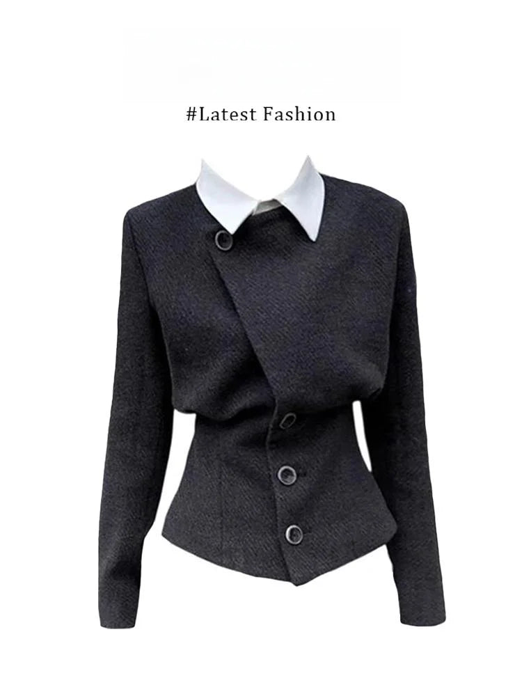 Winter 2025 Slimming High-End Woolen Coat Women's Casual Pants Two-Piece Set Fashionable Korean Style Warmth Comfortable Fit