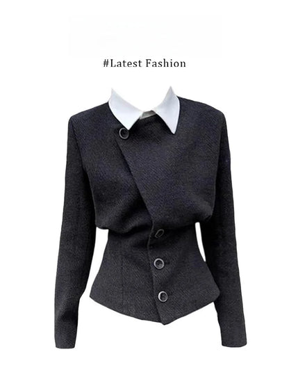 Winter 2025 Slimming High-End Woolen Coat Women's Casual Pants Two-Piece Set Fashionable Korean Style Warmth Comfortable Fit