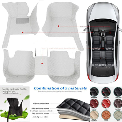 3D PU-leather Waterproof Custom Car Floor Mats For Toyota RAV4 2005-2025 Years Auto Carpets Coche Accessorie Liners