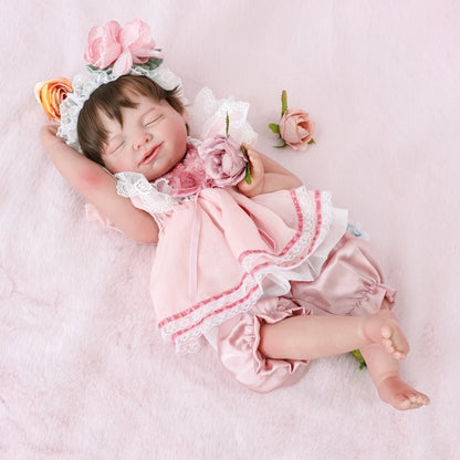 Cloveray 20 inch Collection Realistic Rebirth Baby Doll Cute Handmade Vinyl Doll High Quality Collection Simulation Toy Kid Gift