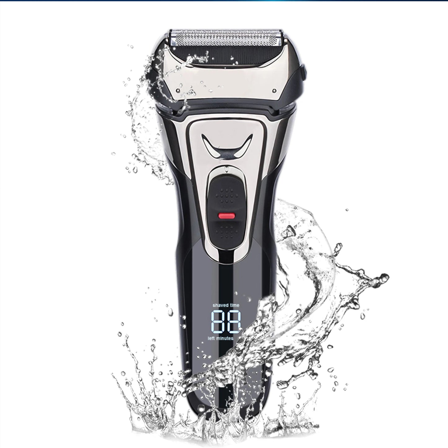 Pop-Up Trimmer Electric Shaver Stainless Steel Shaving Machine Men's 3D Triple Floating Blade Razor Shaver Barber Trimmer FK-605