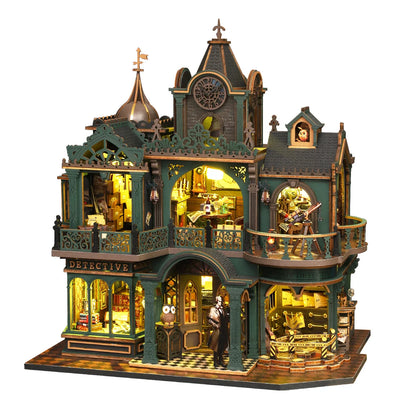New Diy Doll Miniature House Kit Wooden Casa Dollhouse With Furniture Light Handmade Home Assembly Miniature Toys Birthday Gifts