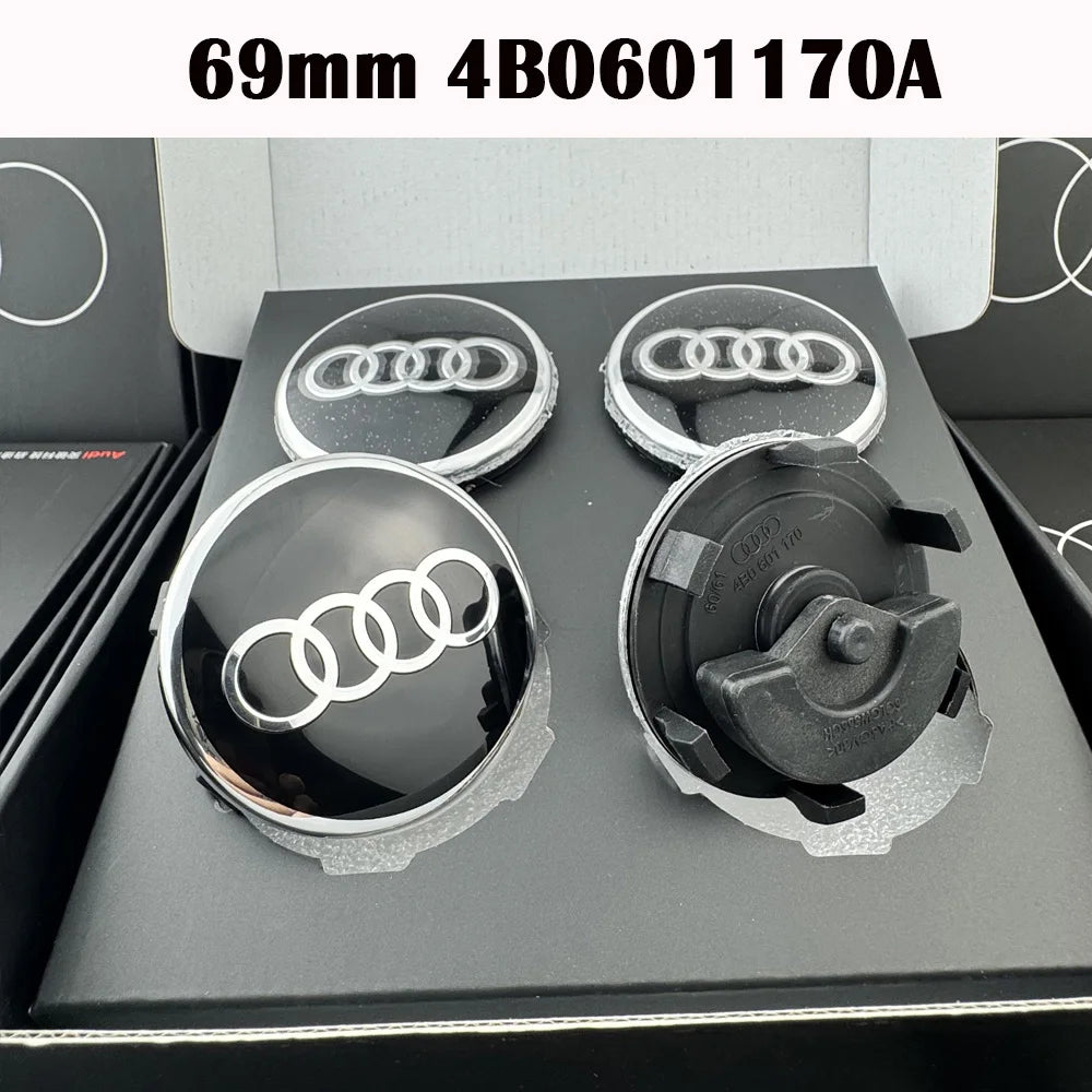 Car Floating 4pcs 60/61/68/69mm Wheel Hub Caps Hubcap Badge Styling For Audi B5 B6 B7 B8 A3 8P 8V 8L A5 A6 C6 C5 C7 A1 A7 A8 Q