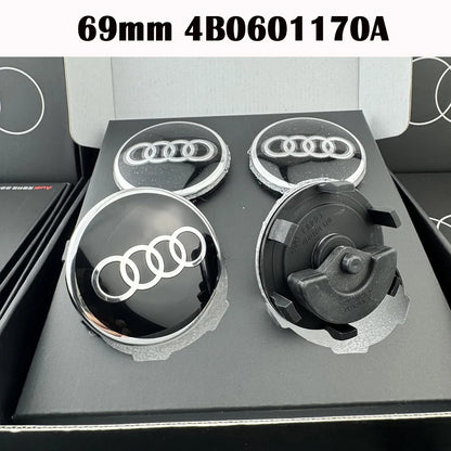 Car Floating 4pcs 60/61/68/69mm Wheel Hub Caps Hubcap Badge Styling For Audi B5 B6 B7 B8 A3 8P 8V 8L A5 A6 C6 C5 C7 A1 A7 A8 Q