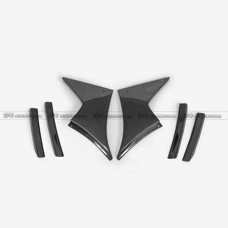 Carbon fiber for 17 onwards Civic Type R FK8 JS-S Type front bumper canard 3 Pcs