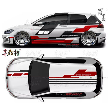 Car stickers For Volkswagen Golf8 MK5 MK6 MK7 GTI POLO customized exterior design sporty fashionable decals Vinyl  Accessories
