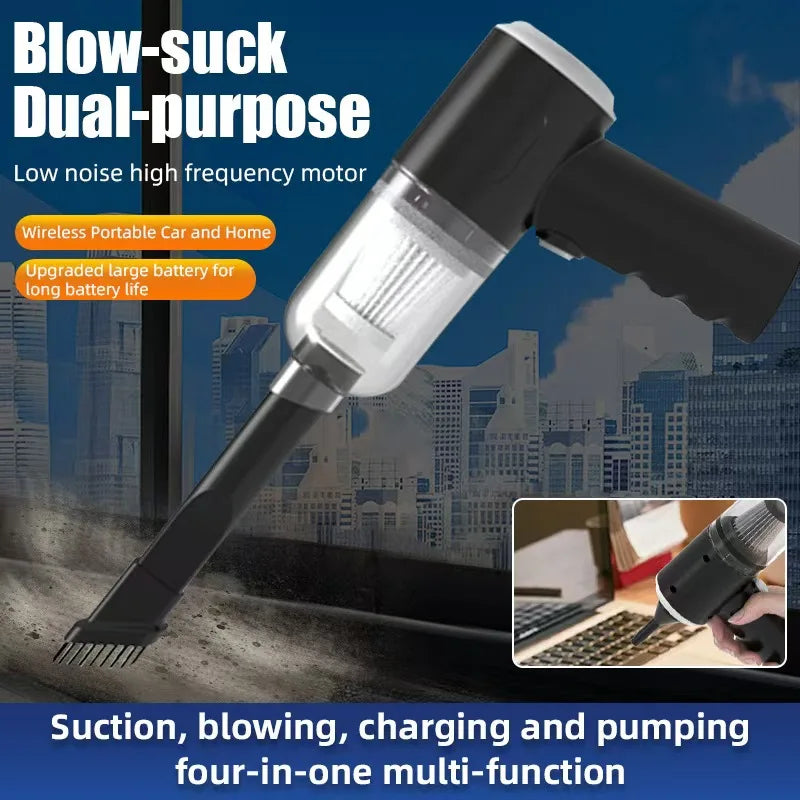 Car vacuum cleaner cleaning high-power mini-charging multifunctional blowing and sucking lighting hand-held convenient small car