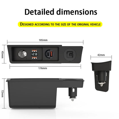 LOYEUANR For VW passat B6 B7  CC R36 Car Charger Cigarette lighter USB Fast Charging Type C  Power Adapter