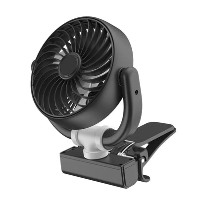 Car Cooling Clamp Fan Brushless Motor USB Rechargeable Fan  3 Speed Wind Rotatable Portable 5 Leaves Fan Car Electronic Tool