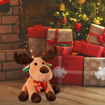 Reindeer Plush Toy Christmas Elk Plush Toy Decor Cartoon Cozy Stuffed Animals