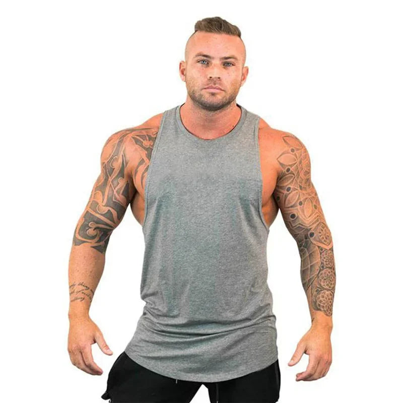 Design Brand Logo/Picture Custom Gym Tank Top Clothing Bodybuilding Workout Men Fitness Singlet Sleeveless Vest Muscle Shirt Men
