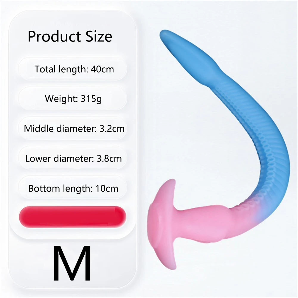 Eel Tentacle Anal Plug Long Monster Dildo Soft Liquid Silicone Anal Dilator Sex Toy For Women's Men's Anal Massage Adult Product