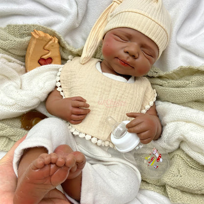20Inch Hand-Painted Silicone Reborn Baby Girl/Boy Realistic Skin Texture Can Use Pacifiers Doll for Adult Collectors and Display