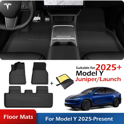 XPE Floor Mats Cargo Liner for Tesla Model Y Juniper / Launch 2025 2026 All Weather Anti Slip Waterproof Floor Liner Boot Mats