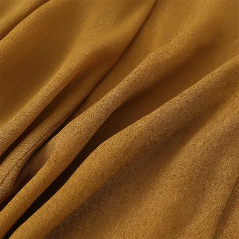 Women's Dress 2026 New Stylish Chiffon Pleated Strap Backless Slimming Sexy Holiday Casual Women's Mid-Length Dress