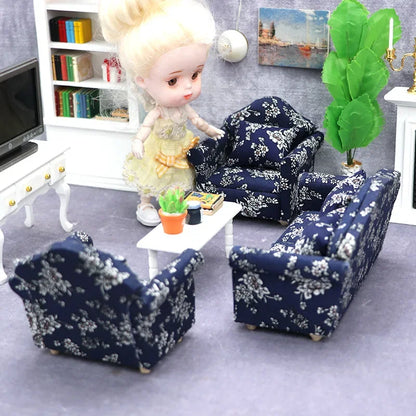 1:12 Mini Cute Dolls Sofa Pillows Set Simulation Dollhouse Furniture Toys Miniature Doll House Accessories Children Toys Gift