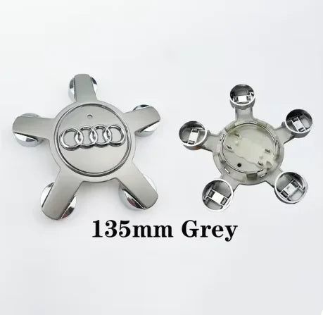 4pcs Audi Wheel Center Cap Hub Covers 60mm-135mm Car Styling Badge Auto Accessories Compatible with A3 A4 A5 A6 A7 S4 Q7 Q3