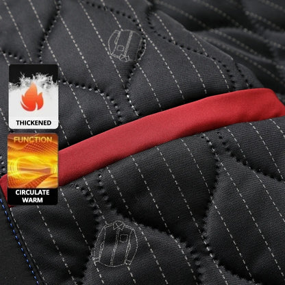 Premium Padded Fleece-lined Quilted Thicken Autumn Winter New Brand Casual Fashion Coat Parka Men Jacket Windbreaker Outerwear