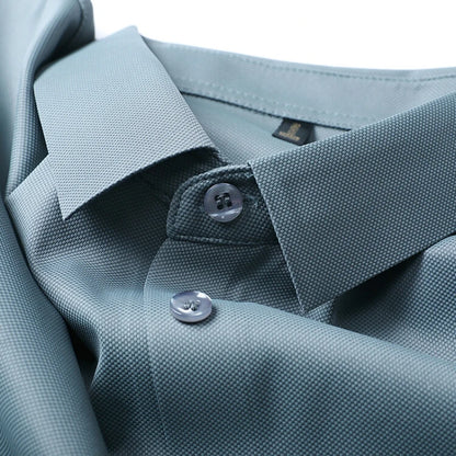 New Long-sleeved POLO Men Can Be Stretched for Business Leisure in Solid Colors, Suitable for Daily Commuting  T-shirts.M-4XL