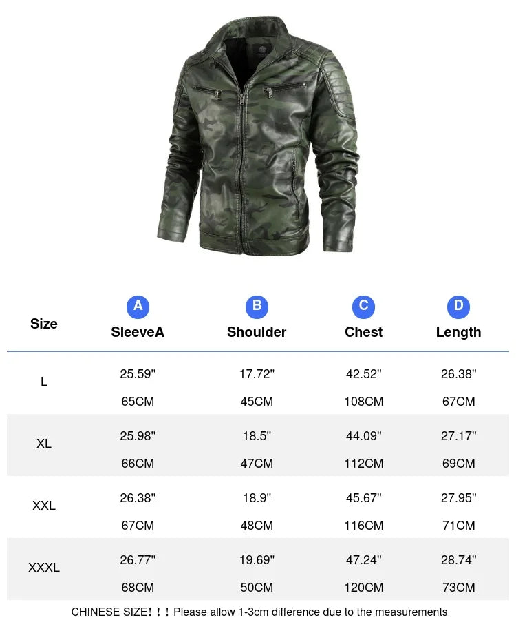 Maxulla Autumn  Winter Men Stand Collar Leather Coat Outdoor Windproof Warm PU Coat Fashion Slim Motorcycle Wear Men's Clothing