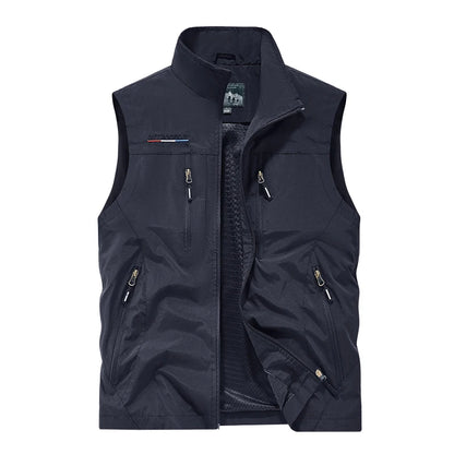 Men's Outdoor Sports Leisure Windproof Cold Proof Warm Vest for Autumn and Winter Comfortable Plush Warm and Fashionable Vest