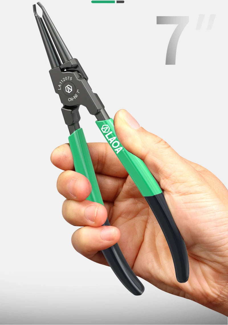 LAOA 7 inch Internal External Pliers Retaining Clips Portable Multifunctional Snap Ring Circlip Pliers For Hand Tool