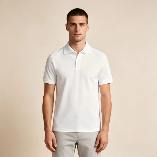 Men's Summer High-end Personalized Trend Polo Shirt Pineapple Jacquard Knit Fabric Breathable Cotton