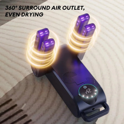 Shoe Dryer Electric Shoe and Portable Boot Dryer 180° Folding Design Smart Display for Shoes Gloves Hats Socks Ski Boots EU Plug