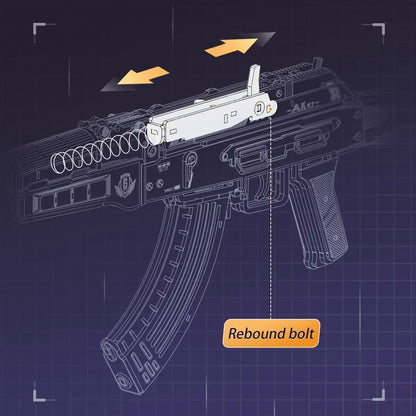 Robotime 3D Wooden Puzzle Toy Rifle Model Kits with Rubber Bands for Adults to Build Unique Gifts for Kids and Adults AK-47