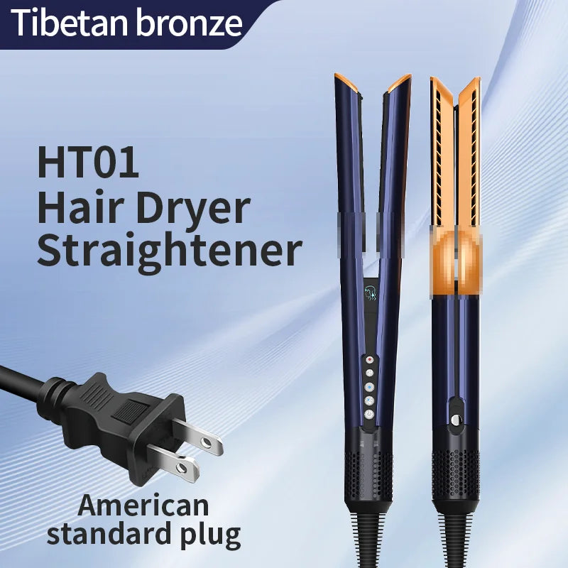 Hair Straightening Comb Hair Dryer HT01 Huaqiangbei Flat Iron Straightener Negative Ion No Hair Damage Dry Wet Use