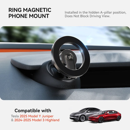 YZ For Tesla Model 3 Y Highland Juniper Strong Magnetic Phone Holder for iPhone 16 15 14 Pro Max Samsung phones Air Outlet Base