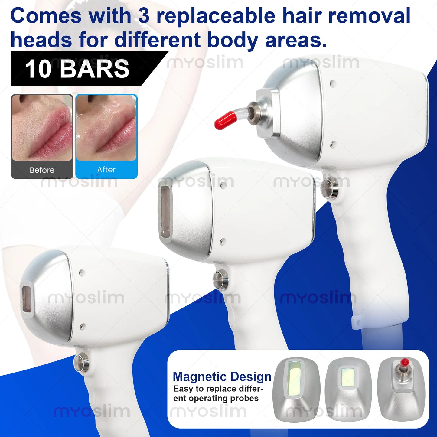 Shots Salon Professional Portable Painless 5000W FAC 808nm 940nm1064nm755nm Diode Laser Hair Removal Machine with 4 Wavelength