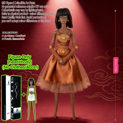 12.6 Inch 1/6 Fashion BJD MJD Supermodel Doll Ball Jointed Posable Collectible Realistic Hair NoClothes