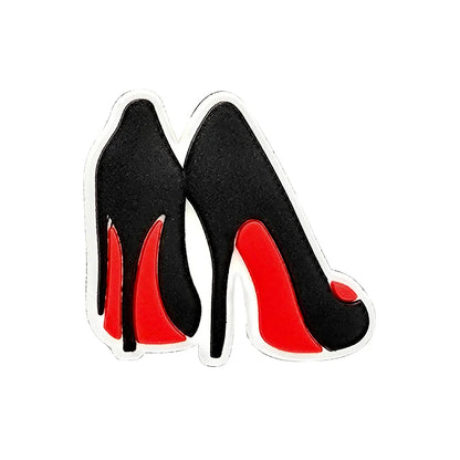 1/25PCS Red Romance & Glam Theme Shoe Charms Set DIY Decorative Pins Lips Heart Lipstick Clogs Accessories for Women Men Gifts