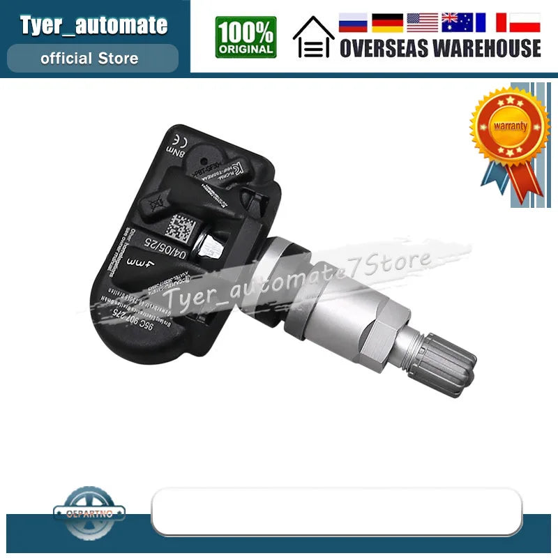 4PCS Tire Pressure Sensor 95C907275 433MHZ TPMS For Audi Q5 Q6 e-tron Porsche Taycan Skoda Superb Volkswagen Passat Volvo EX90