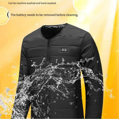 2025 Winter New Dual-Control Zone 22 Smart Heated Cotton Jacket Electric Heated Vest for Men