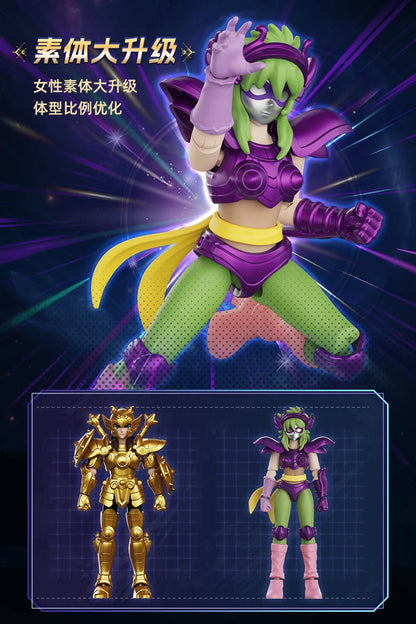 Original Blokees Gold Saint Action Figure Champion Saori Kido Seiya Mu Aiolia Assembly Figure Children Toys Birthday Gift
