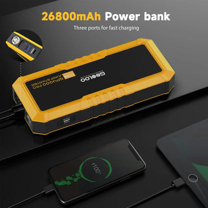 GOOLOO 26800mah Car Jump Start Power Bank 4000A 12V Car Starting Device for Petrol Diesel Car Battery Charger Auto Booster