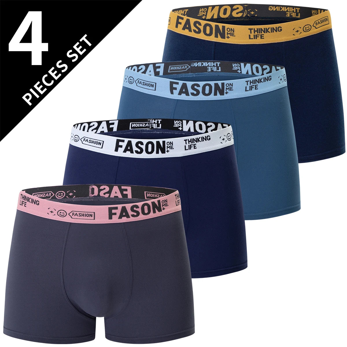 4 Pieces /10 Pieces Men's Black Gold Printed Boxer Underwear Comfortable And Versatile Plus Size Sexy Young Men's Casual Shorts