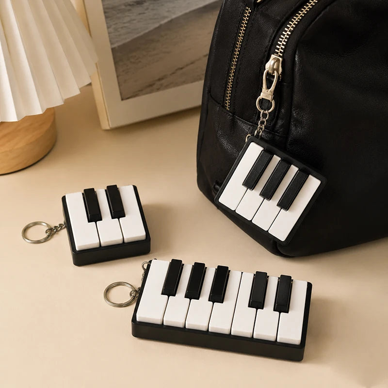 Piano Key Cap Clicker Anti-stress Keyboard Fidget Keychains Keycap Fidget Clicker Stress Releasing Accessories Bag Charms