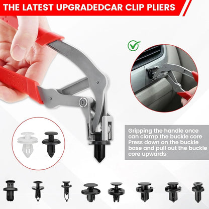 Car Clip Pliers, Panel Clip Removal Tool, Professional Auto Clip Removal Pliers for Automotive Plastic Fasteners
